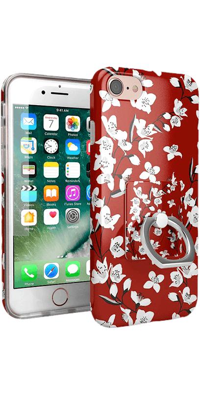 Floral Forest | Red Cherry Blossom Floral Phone Ring Phone Ring get.casely