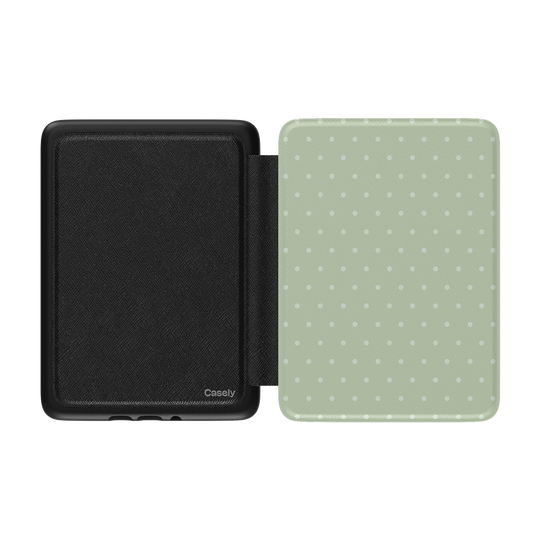 On the Dot | Green Polka Dot Kindle Case