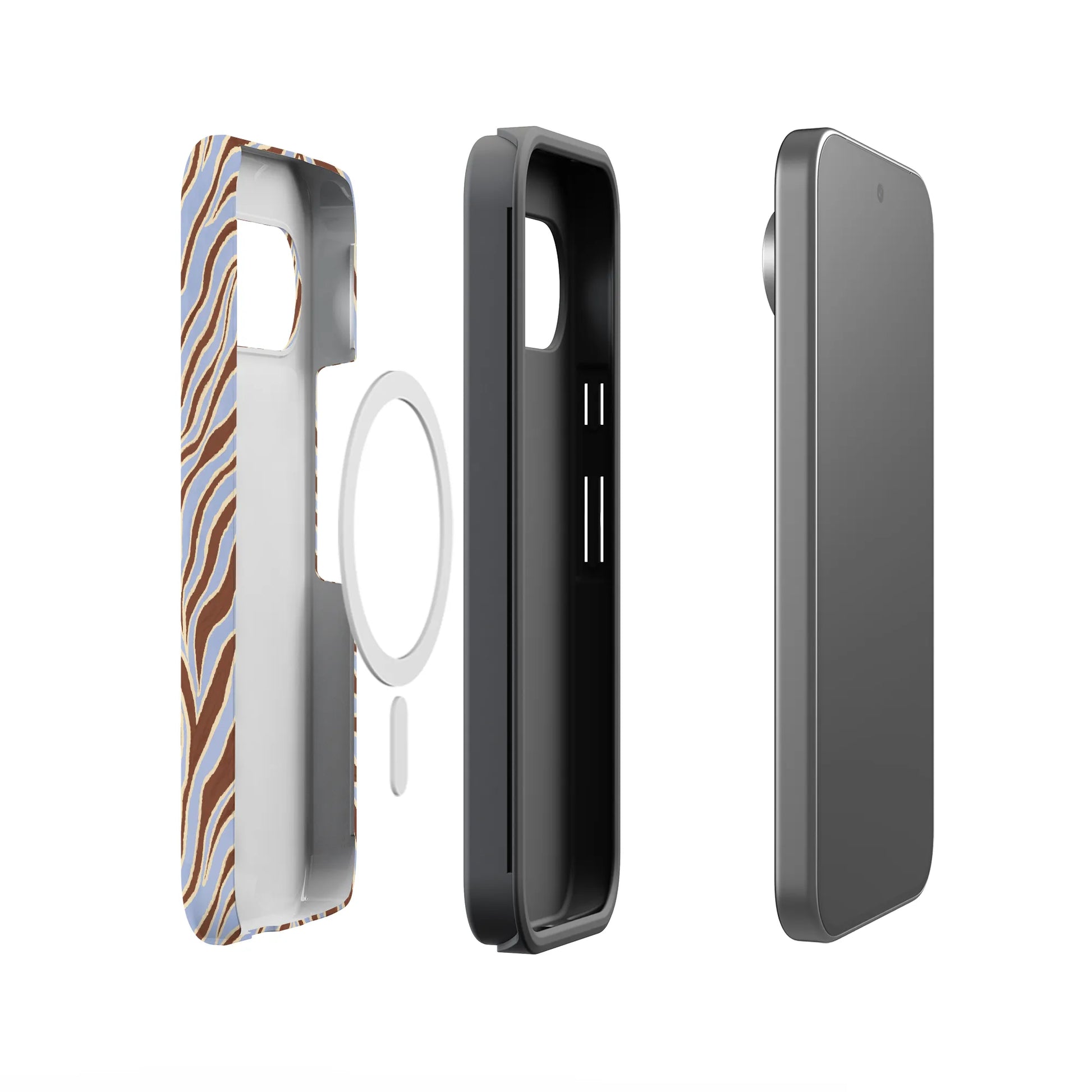 Untamed | Brown & Blue Zebra Case