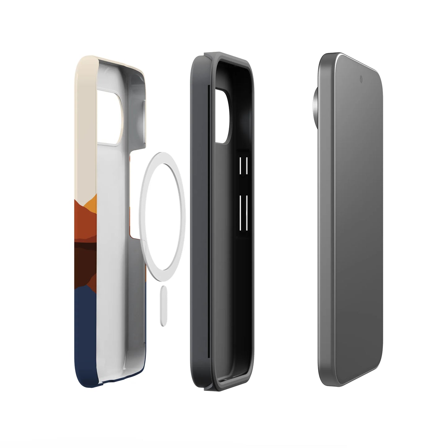 Opposites Attract | Day & Night Colorblock Mountains Google Pixel Case