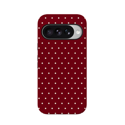 On the Dot | Maroon Polka Dot Case