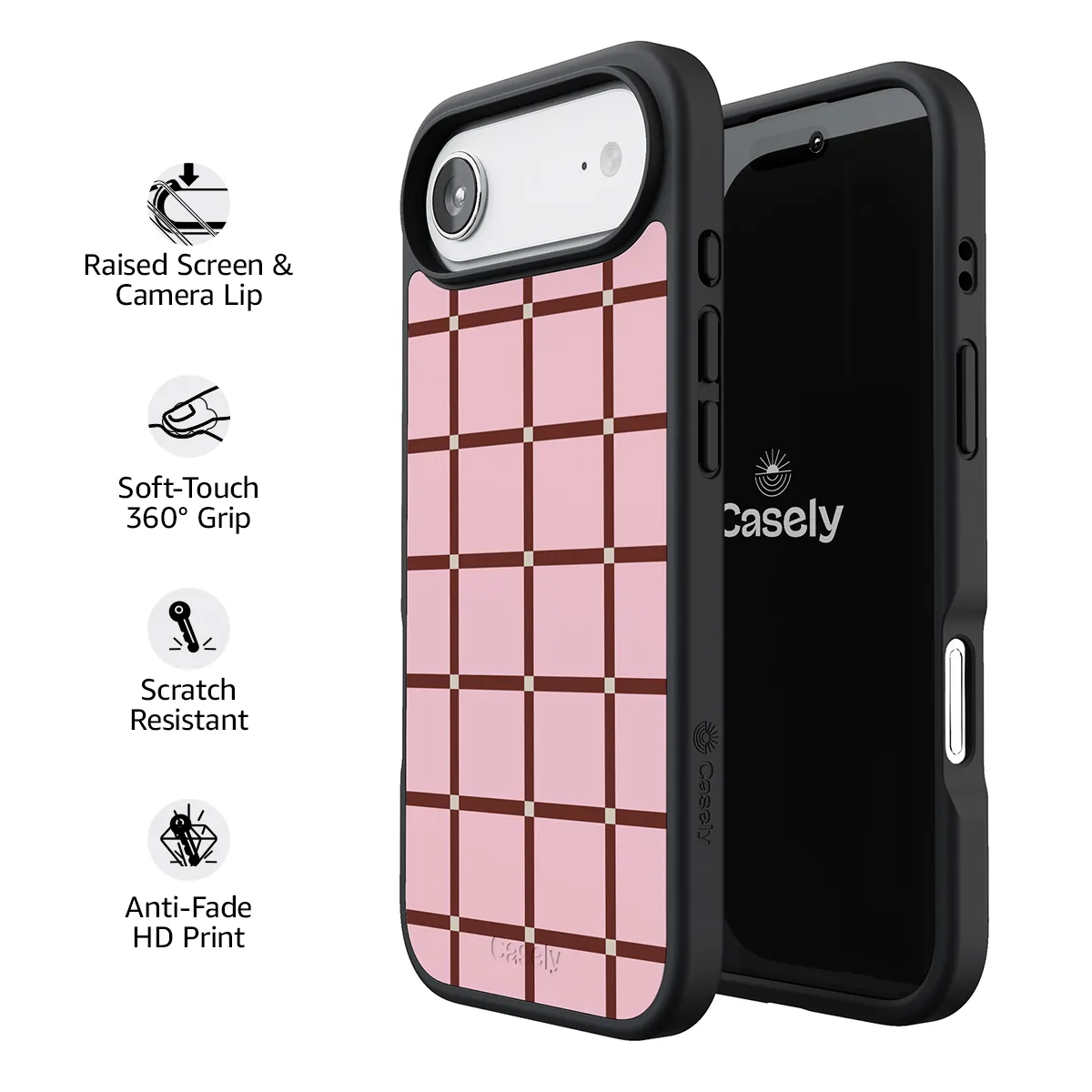 Uptown Gridlock | Pink Checkerboard Case