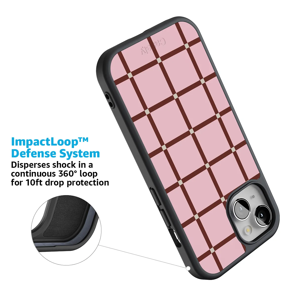 Uptown Gridlock | Pink Checkerboard Case