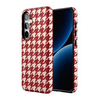 Scarlet Stitch | Red Houndstooth Case