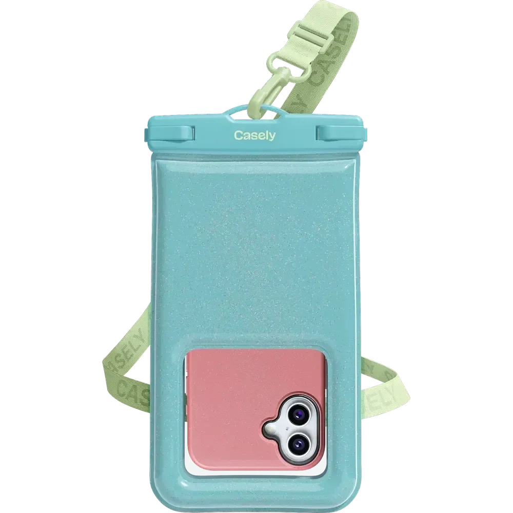 AquaBuddy | Aquamarine Ocean Blue Shimmer Waterproof Phone Pouch AquaBuddy get.casely