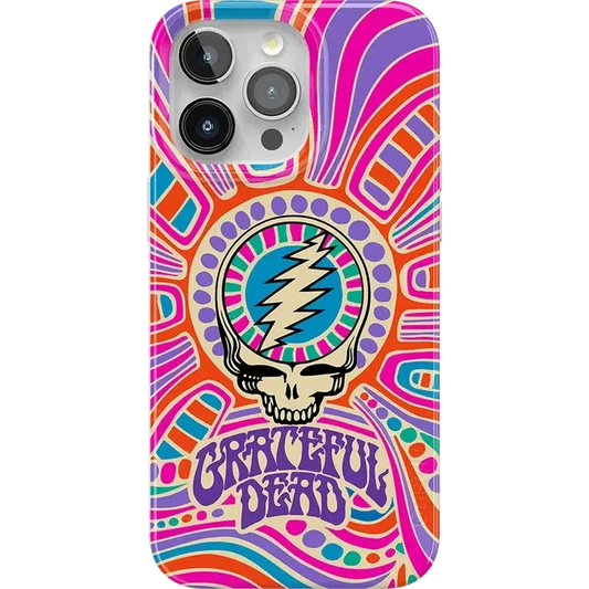Art of Chaos | Grateful Dead Skull Case iPhone Case get.casely Classic + MagSafe® iPhone 15 Pro