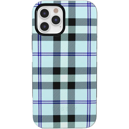 As if! | Light Blue Plaid Case iPhone Case get.casely Bold iPhone 12 Pro