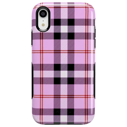 As if! | Light Purple Plaid Case iPhone Case get.casely