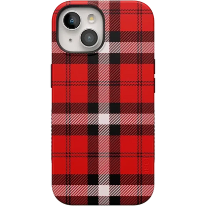 As if! | Red Plaid Case Phone Case get.casely Bold Flex + MagSafe® iPhone 15 Plus