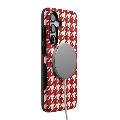 Scarlet Stitch | Red Houndstooth Case
