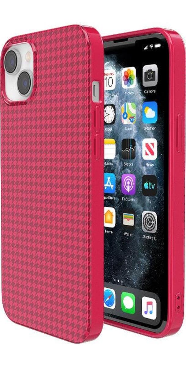 Best Dressed | Pink Houndstooth Case iPhone Case get.casely
