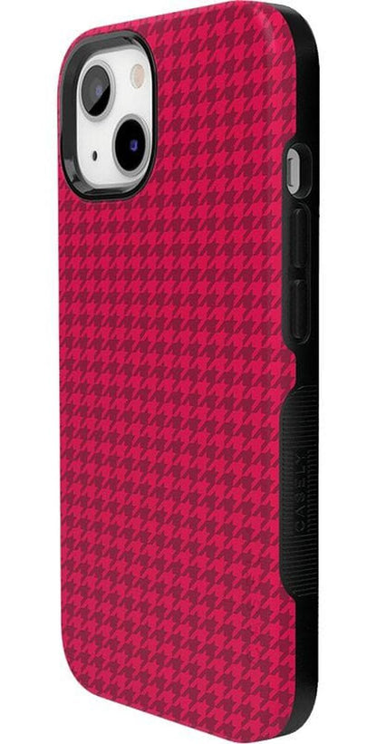 Best Dressed | Pink Houndstooth Case iPhone Case get.casely