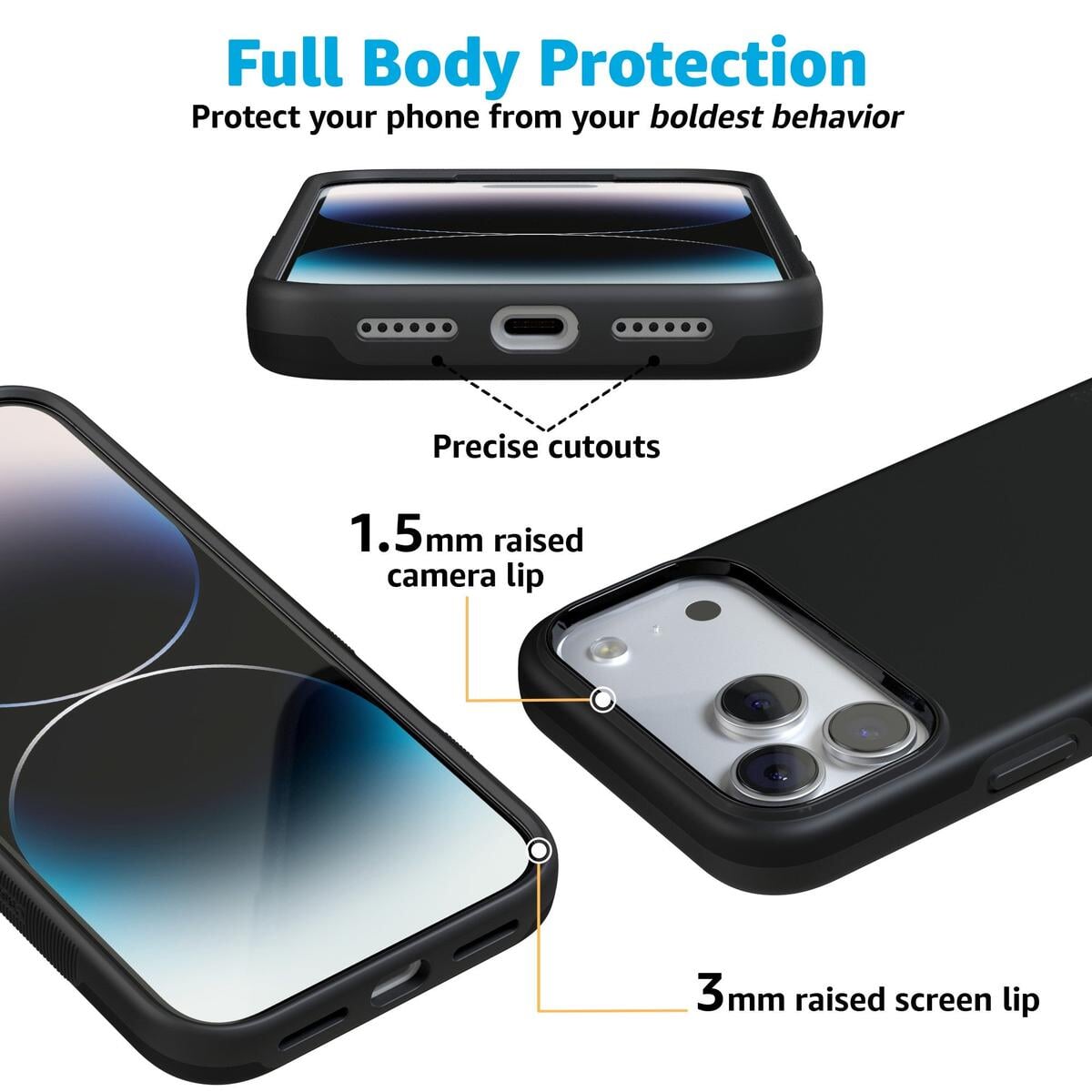 Black on Black | Ultra-Protective Bold Case iPhone Case get.casely