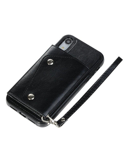 Black Vegan Leather | Wallet Case iPhone Case get.casely