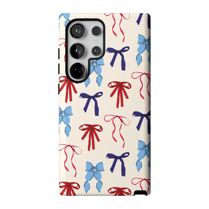 American Girlie | Red White & Blue Bows Case - Galaxy S24 Ultra