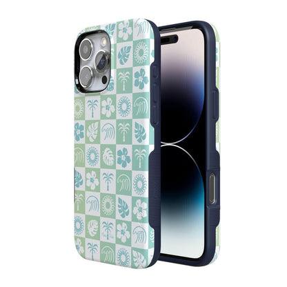 Coastal Checkers | Pura Vida Case iPhone Case get.casely