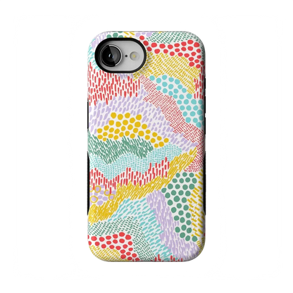 Color Me Happy | Pattern Colorblock Case iPhone Case get.casely Bold Flex + MagSafe® iPhone 17E