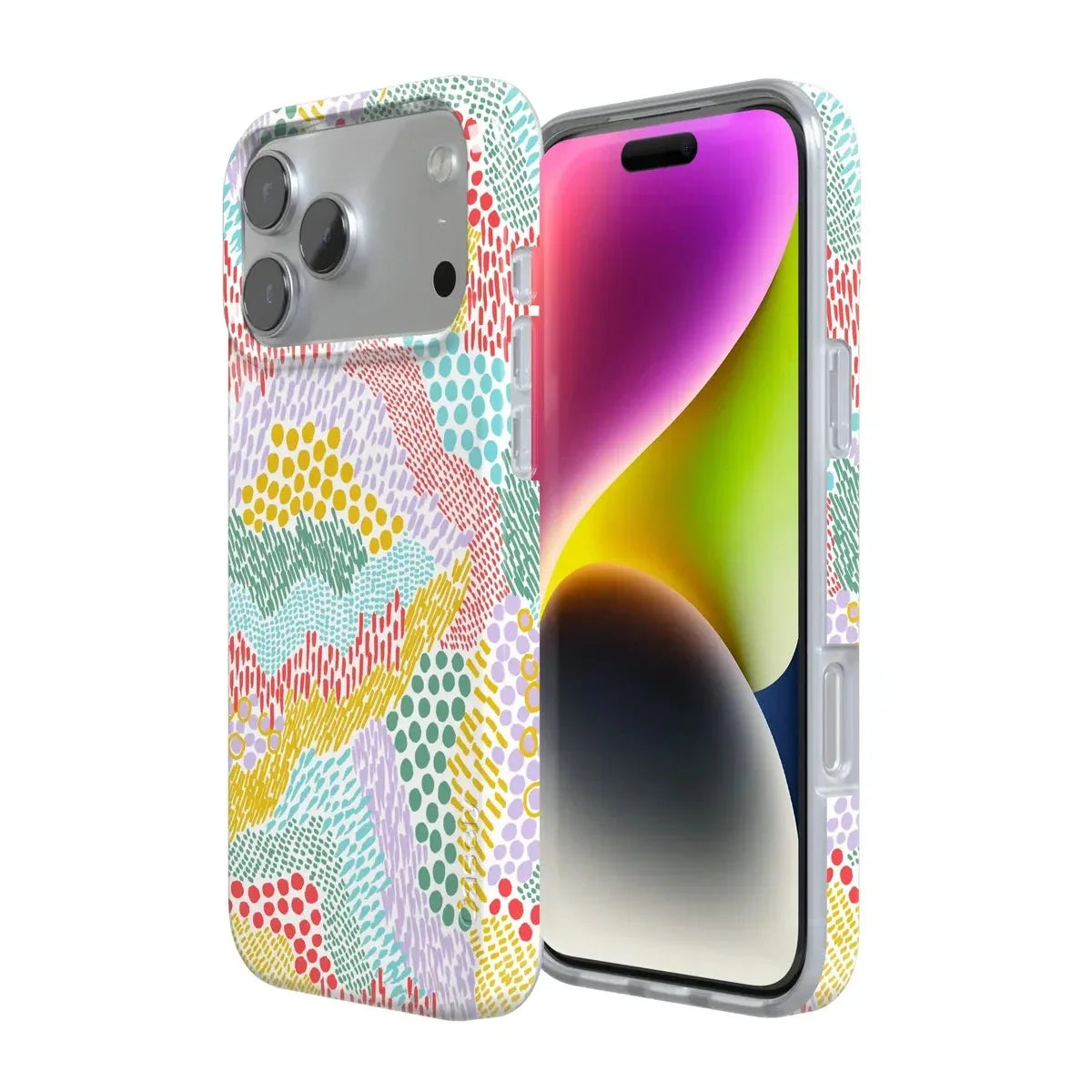 Color Me Happy | Pattern Colorblock Case iPhone Case get.casely