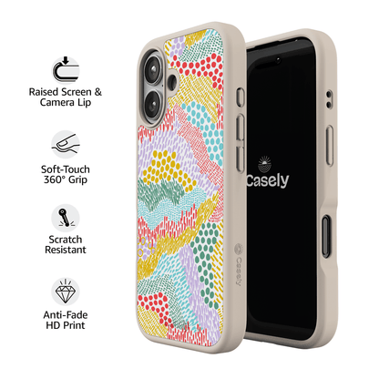 Color Me Happy | Pattern Colorblock Case iPhone Case get.casely