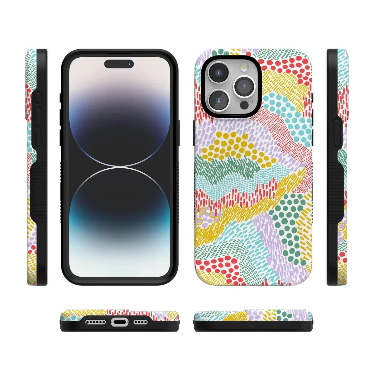 Color Me Happy | Pattern Colorblock Case iPhone Case get.casely