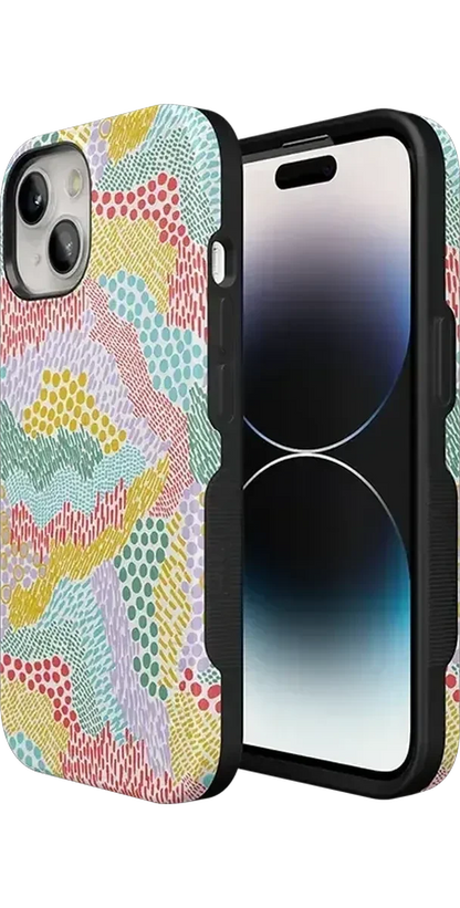 Color Me Happy | Pattern Colorblock Case iPhone Case get.casely