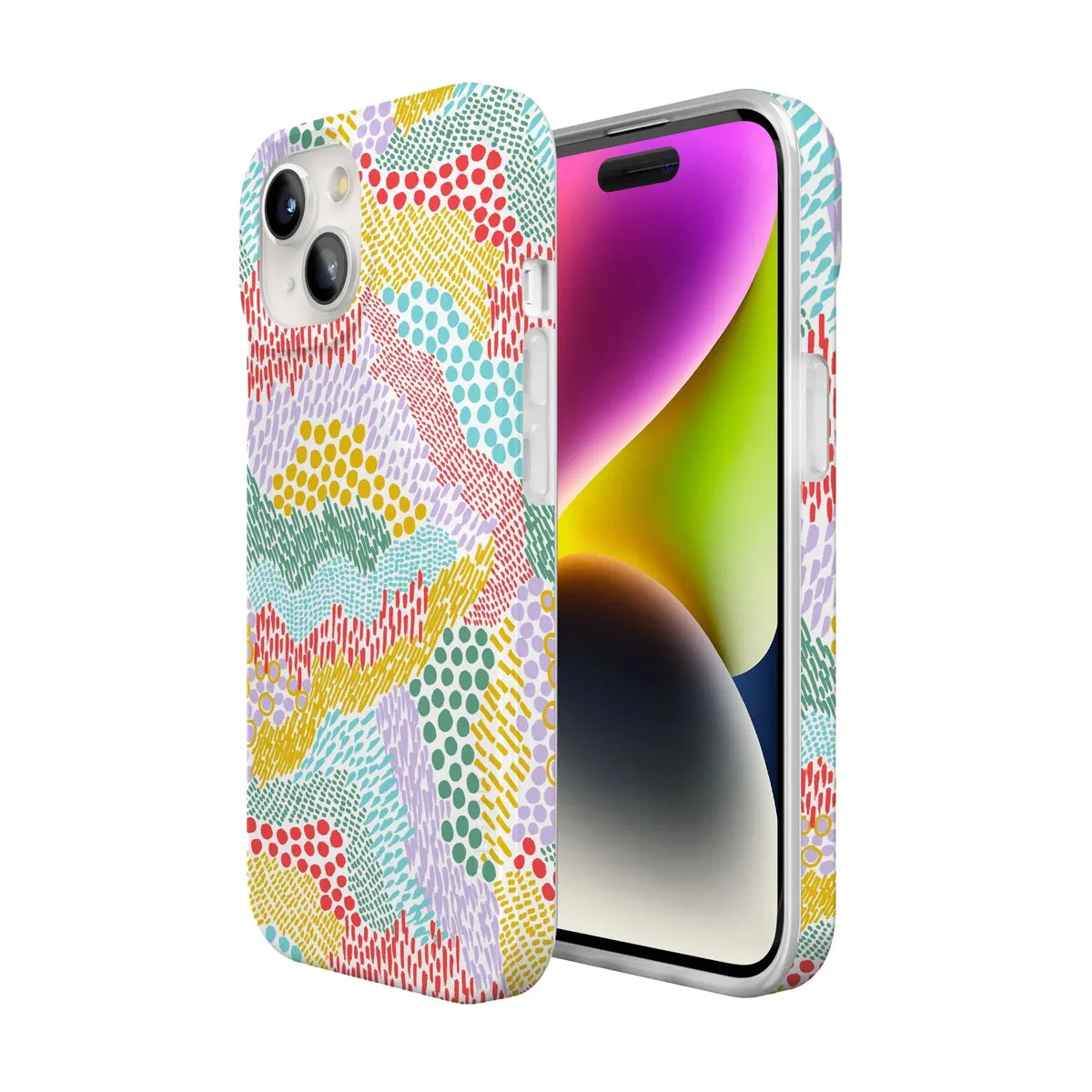 Color Me Happy | Pattern Colorblock Case iPhone Case get.casely