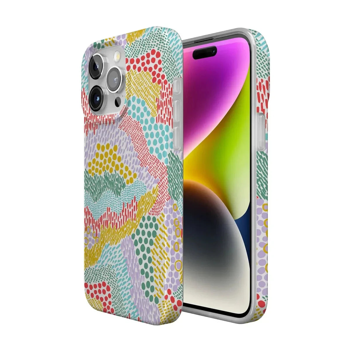 Color Me Happy | Pattern Colorblock Case iPhone Case get.casely