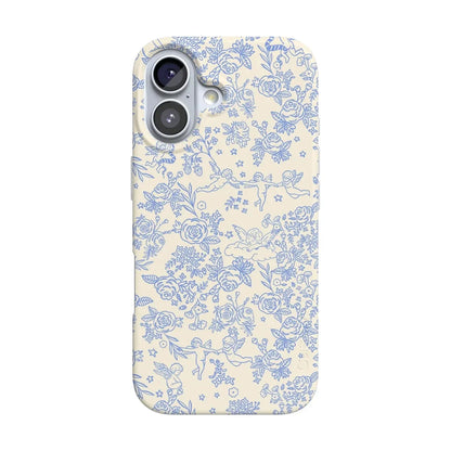 Cupid's Canvas | Periwinkle Floral Case Phone Case Casetry Classic + MagSafe® iPhone 17