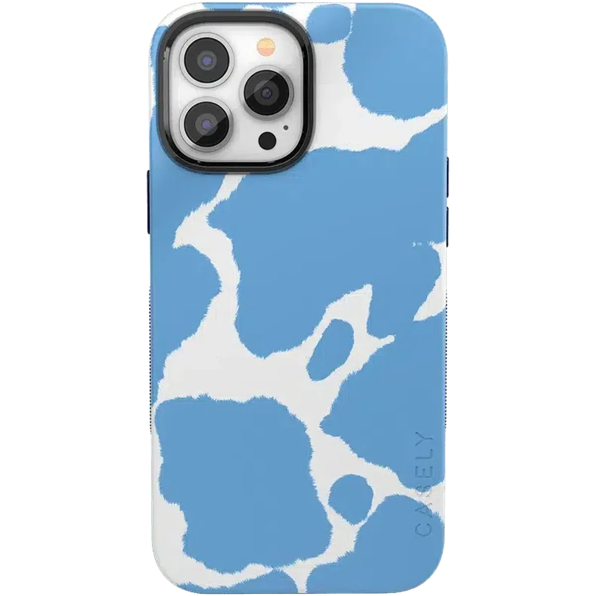 Current MOOd | Light Blue Cow Print Case iPhone Case get.casely Bold + MagSafe® iPhone 13 Pro Max