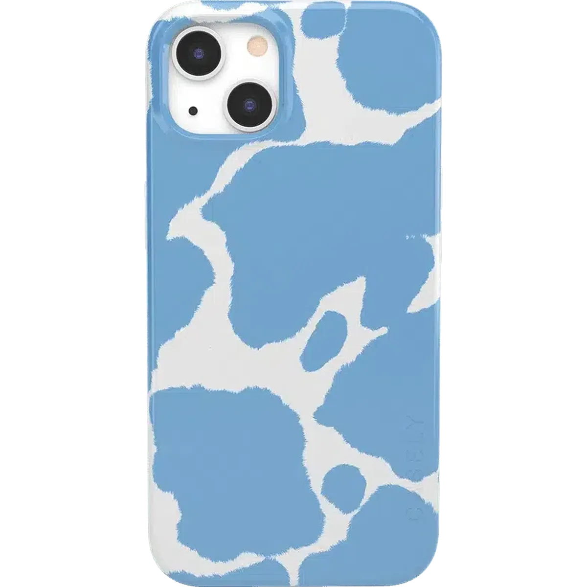 Current MOOd | Light Blue Cow Print Case iPhone Case get.casely Classic + MagSafe® iPhone 13