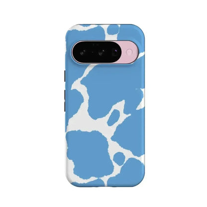 Current MOOd | Light Blue Cow Print Google Pixel Case Google Pixel Case Casetry Essential + MagSafe® Google Pixel 10