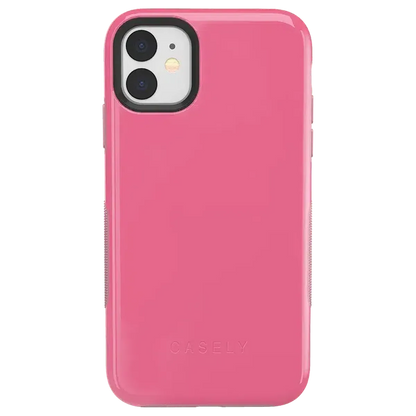 Dark Pink on Pink | Ultra-Protective Bold Case iPhone Case get.casely Bold iPhone 11