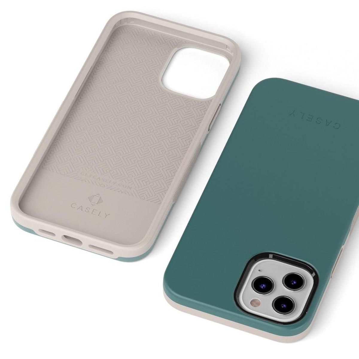 Deep Teal on Nude | Ultra-Protective Bold Case iPhone Case get.casely