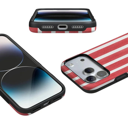 East Coast Summer | Red Stripes Case Phone Case Casetry