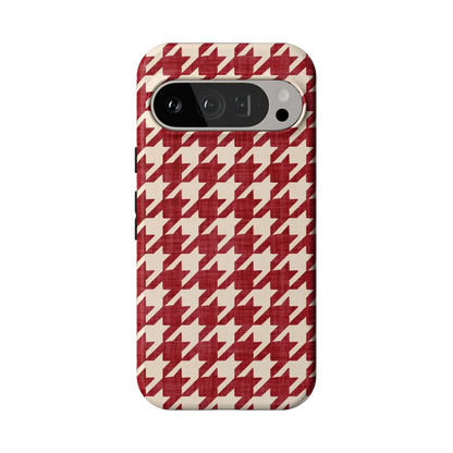 Scarlet Stitch | Red Houndstooth Case