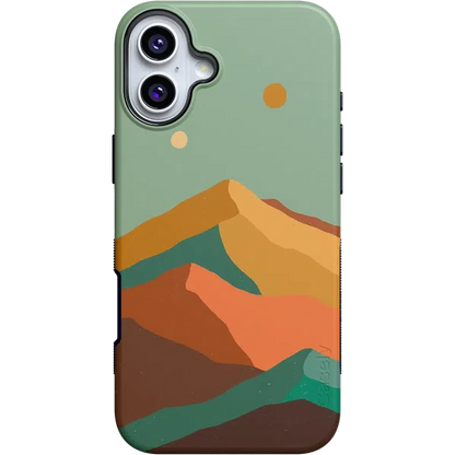 Endless Peaks | Colorblock Mountain Case iPhone Case get.casely Bold + MagSafe® iPhone 16 Plus