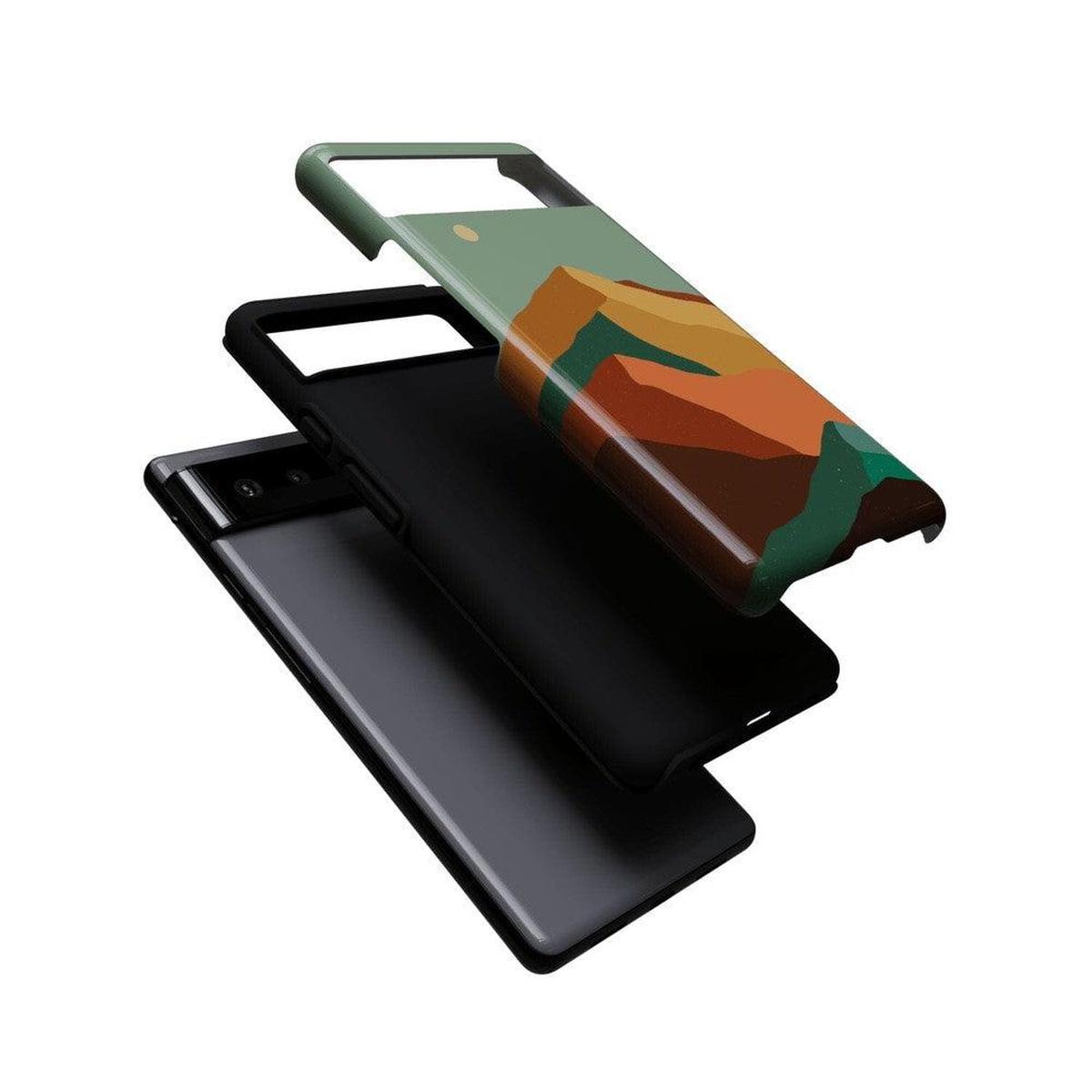 Endless Peaks | Colorblock Mountain Google Pixel Case Google Pixel Case Casetry