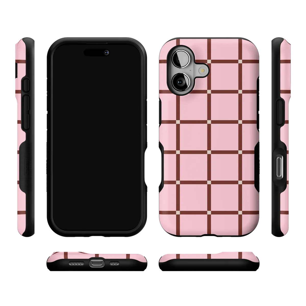 Uptown Gridlock | Pink Checkerboard Case
