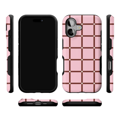 Uptown Gridlock | Pink Checkerboard Case