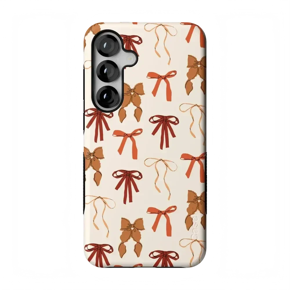 Fall Girlie | Pumpkin Spice Bows Case Phone Case get.casely Bold Flex + MagSafe® Galaxy S25 Plus