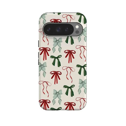 Festive Girlie | Holiday Bows Case Phone Case Casetry Essential + MagSafe® Google Pixel 10 Pro