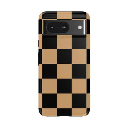 Fit Check | Black & Brown Checkerboard Case iPhone Case get.casely Essential Google Pixel 8
