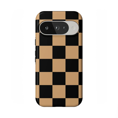 Fit Check | Black & Brown Checkerboard Case iPhone Case get.casely Essential + MagSafe® Google Pixel 10