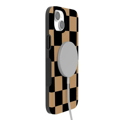 Fit Check | Black & Brown Checkerboard Case iPhone Case get.casely