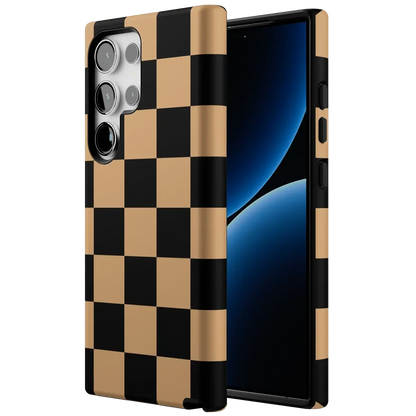 Fit Check | Black & Brown Checkerboard Case iPhone Case get.casely