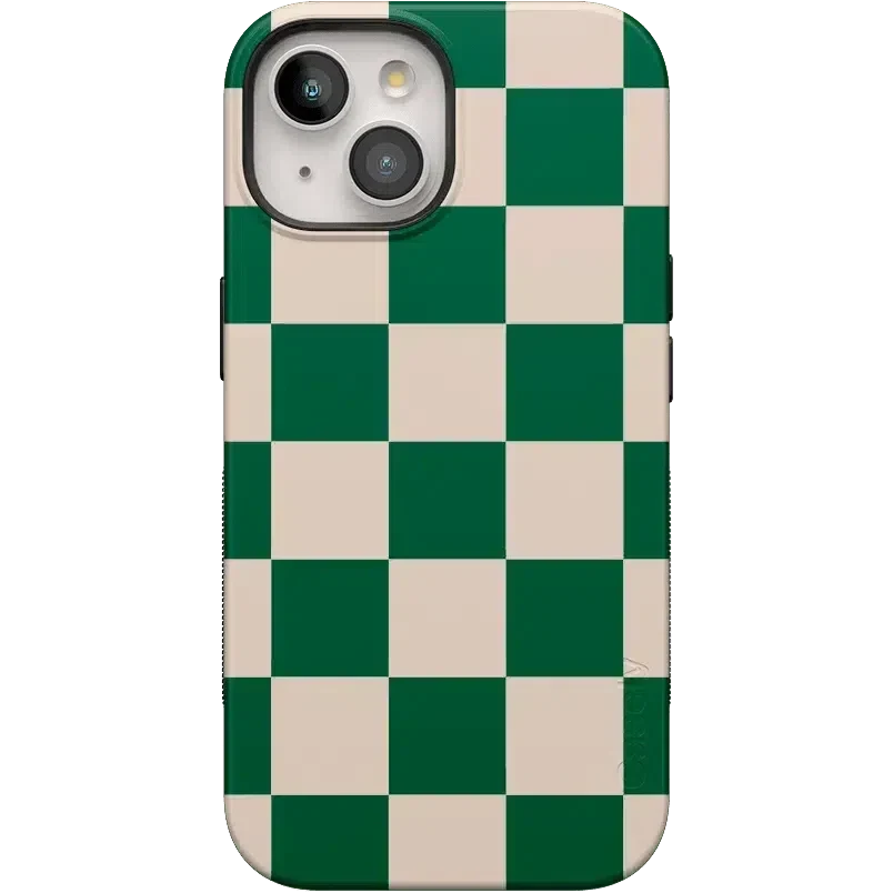 Fit Check | Green Checkerboard Case iPhone Case get.casely Bold Flex + MagSafe® iPhone 15 Plus