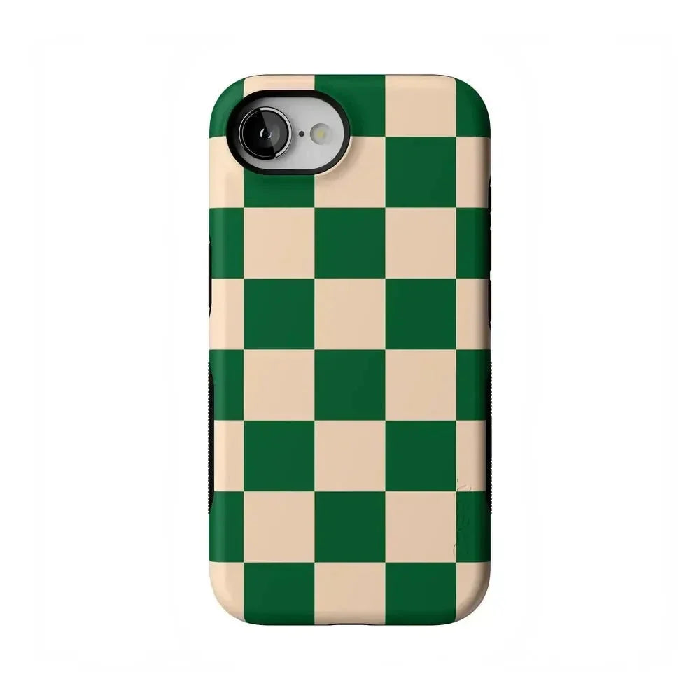 Fit Check | Green Checkerboard Case iPhone Case get.casely Bold Flex + MagSafe® iPhone 16e