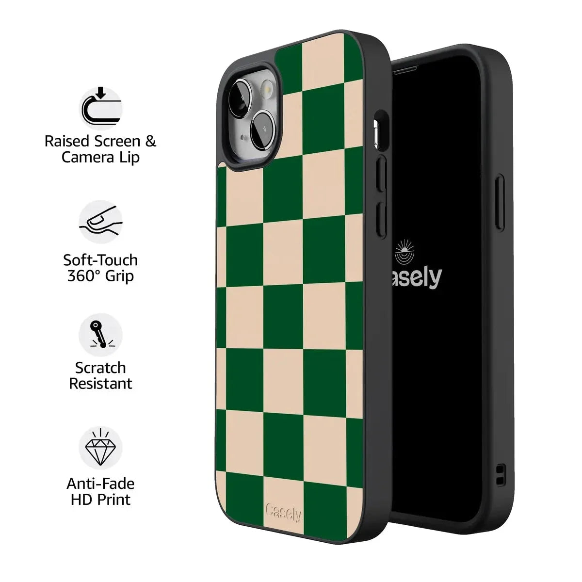 Fit Check | Green Checkerboard Case iPhone Case get.casely