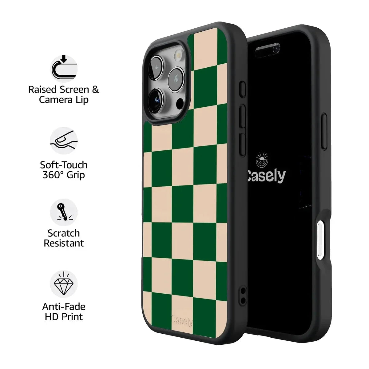 Fit Check | Green Checkerboard Case iPhone Case get.casely