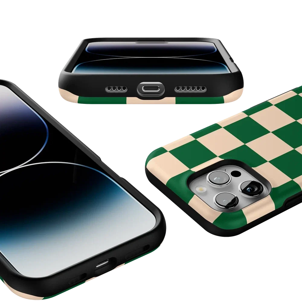 Fit Check | Green Checkerboard Case iPhone Case get.casely